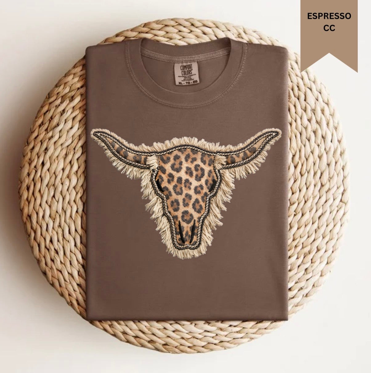 Leopard Cow Skull Tee.