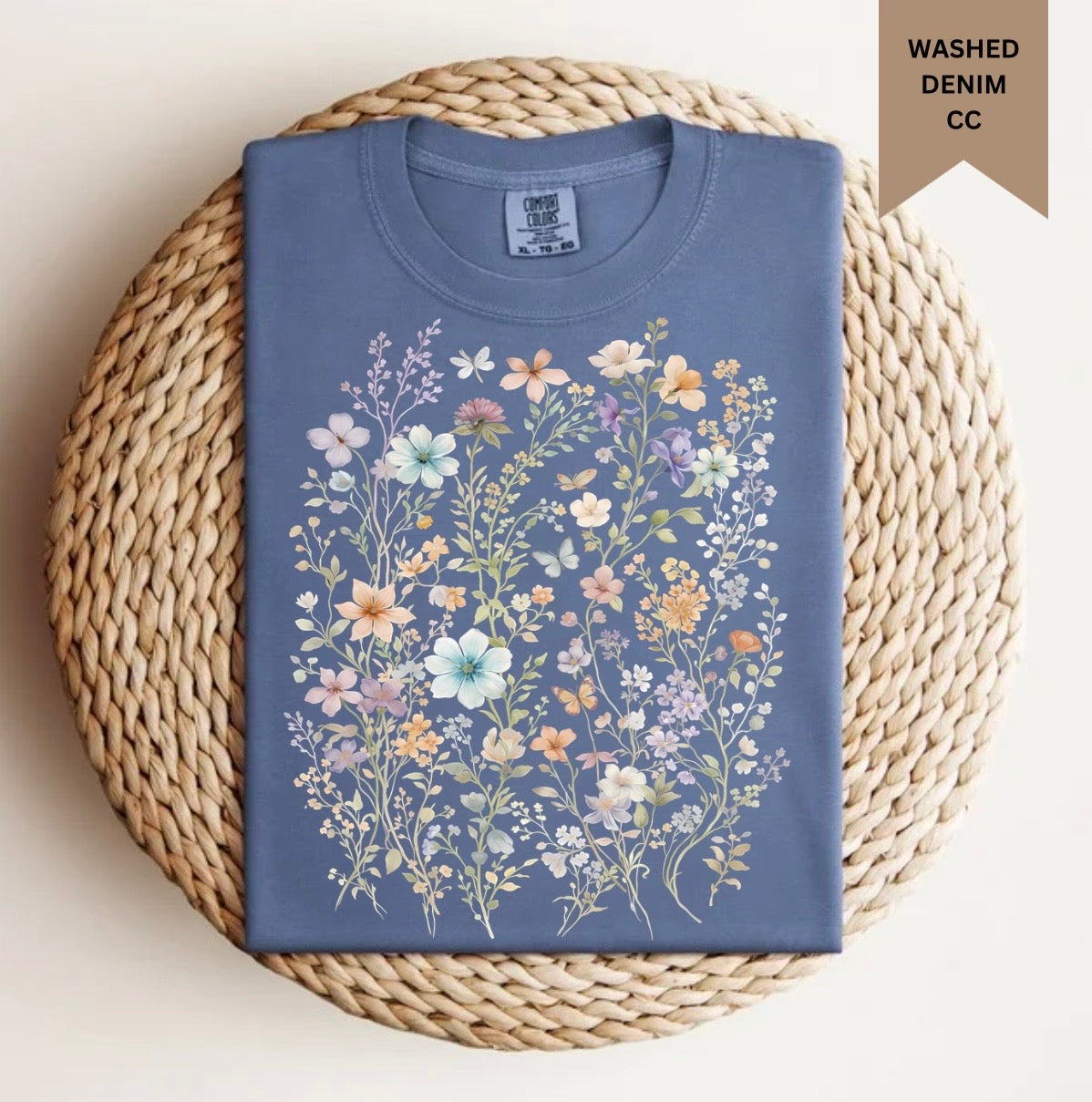 Floral Appliqué Tee.
