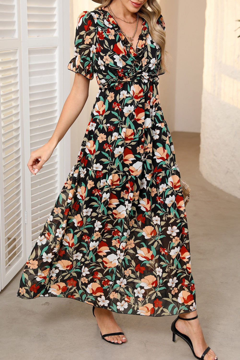 Floral Frilled Dress LT