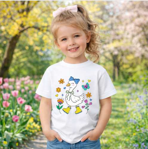 Goose In Boots Kids Tee.
