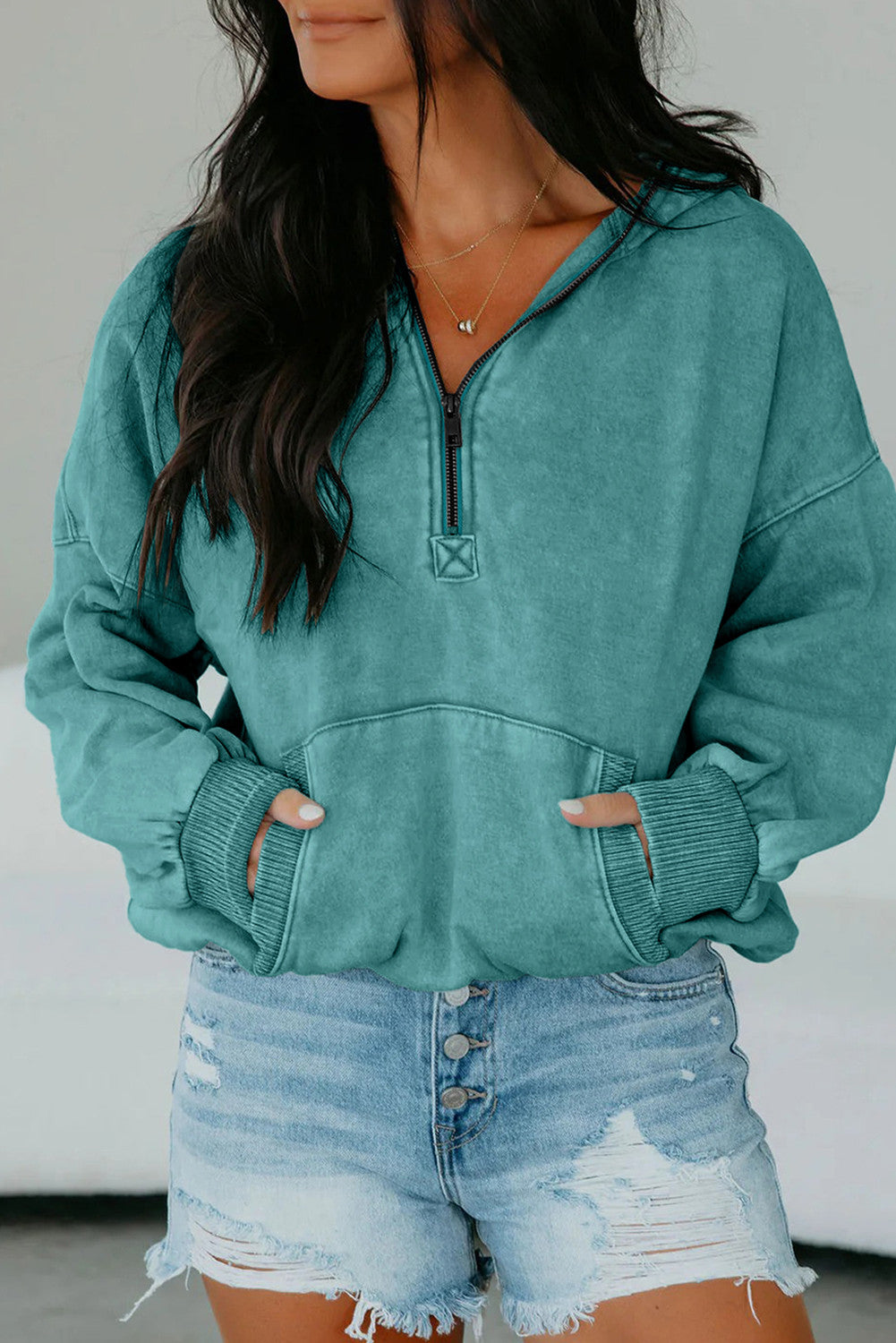 Mineral Wash Baggy Hoodie LT
