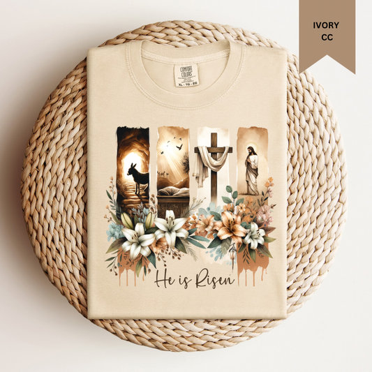 He is Risen (4 Panel) Tee.