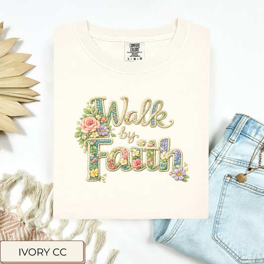 Floral Crochet Walk By Faith Tee.