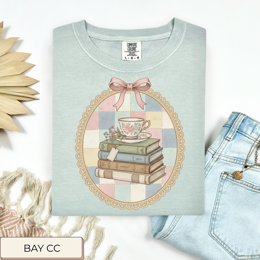 Coquette Stack Of Books Tee.