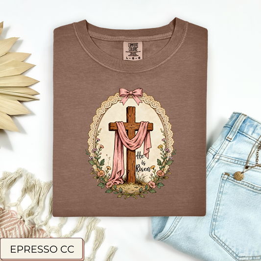 He Is Risen Cottagecore Tee.