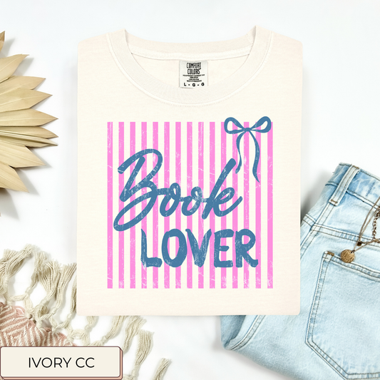 Stripped Book Lover Tee.