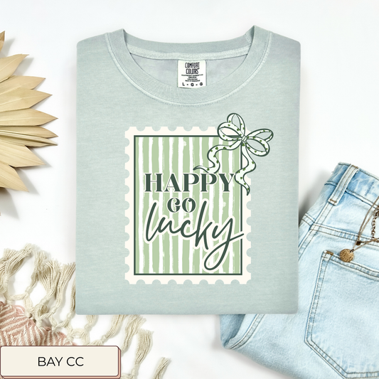 Happy Go Lucky Stamp Tee.