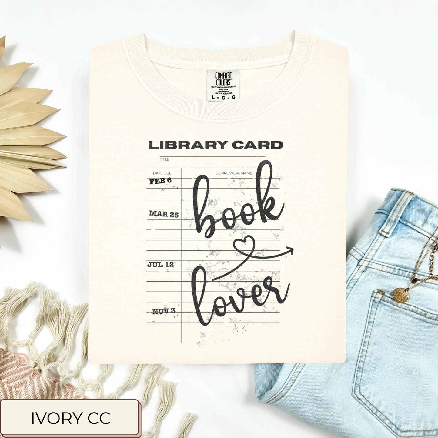 Library Card Book Lover Tee.