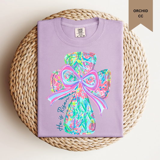 He Is Risen Cross Tee.