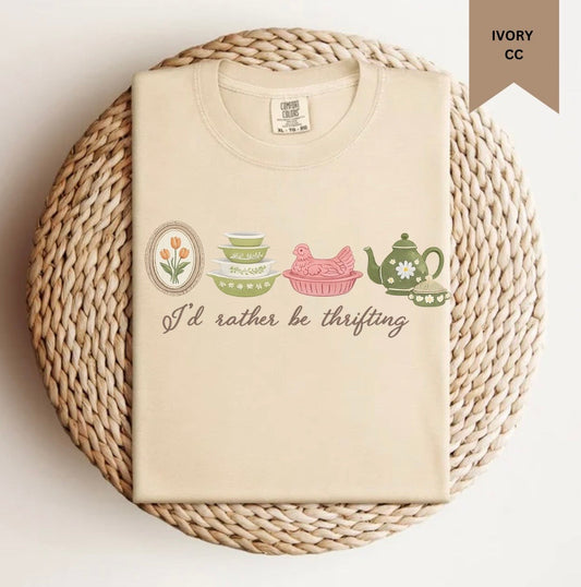 Teapot I’d Rather Be Thrifting Tee.