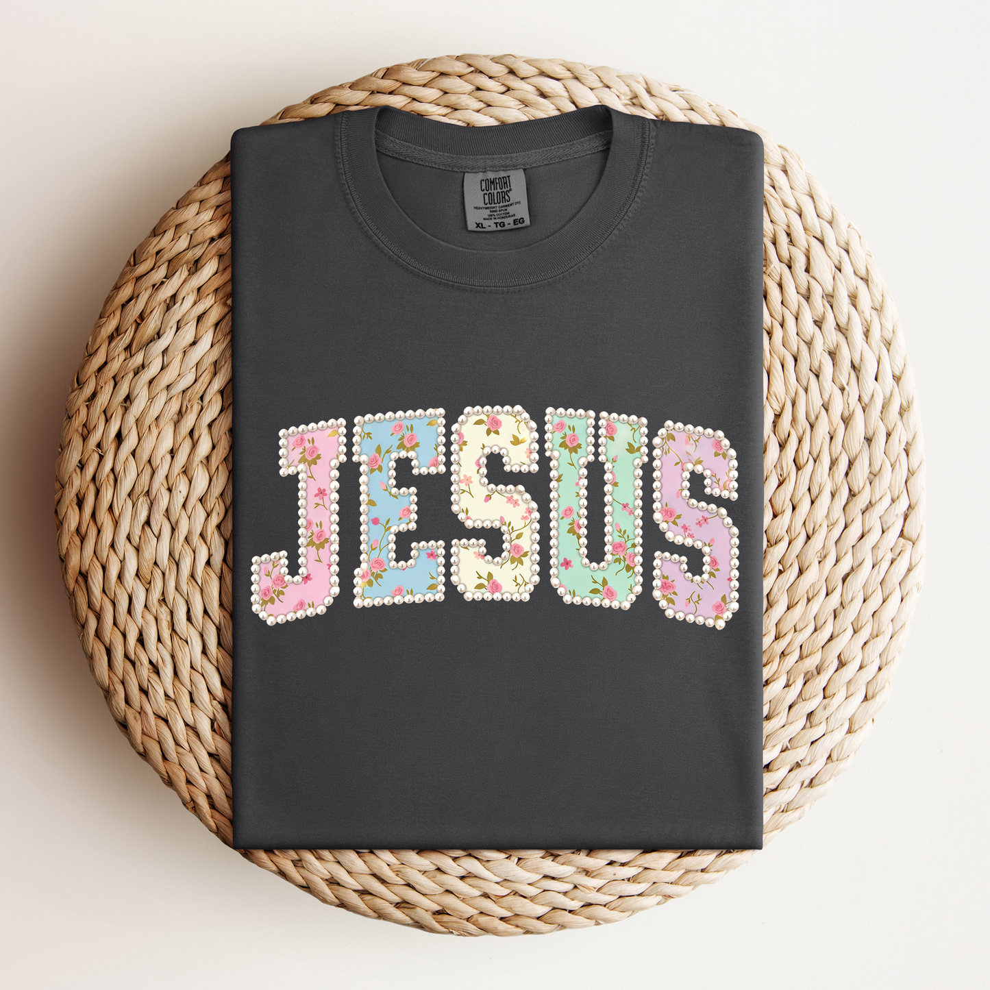 Pearl Outline Jesus Tee.