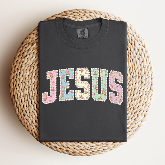 Pearl Outline Jesus Tee.