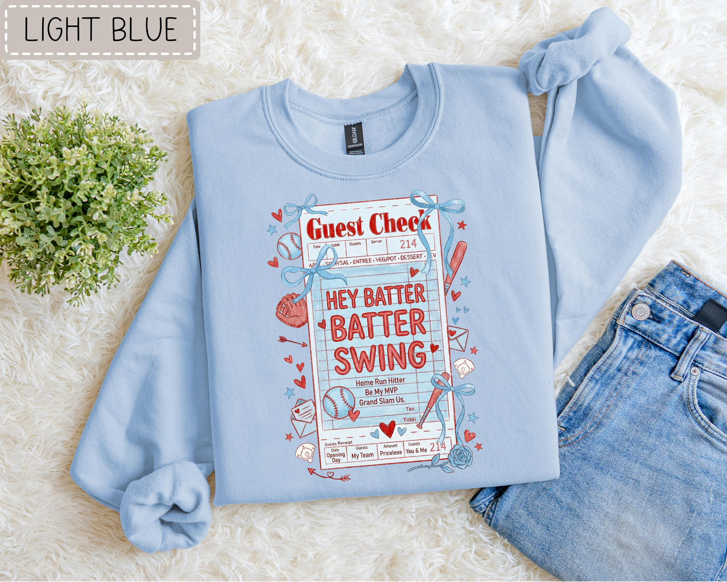 Baseball Guest Check Sweatshirt.
