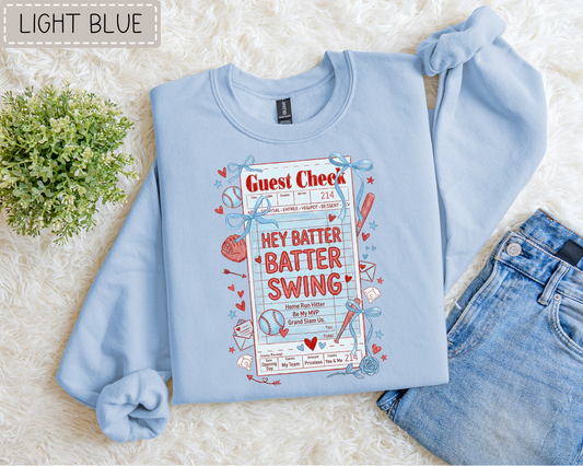 Baseball Guest Check Sweatshirt.