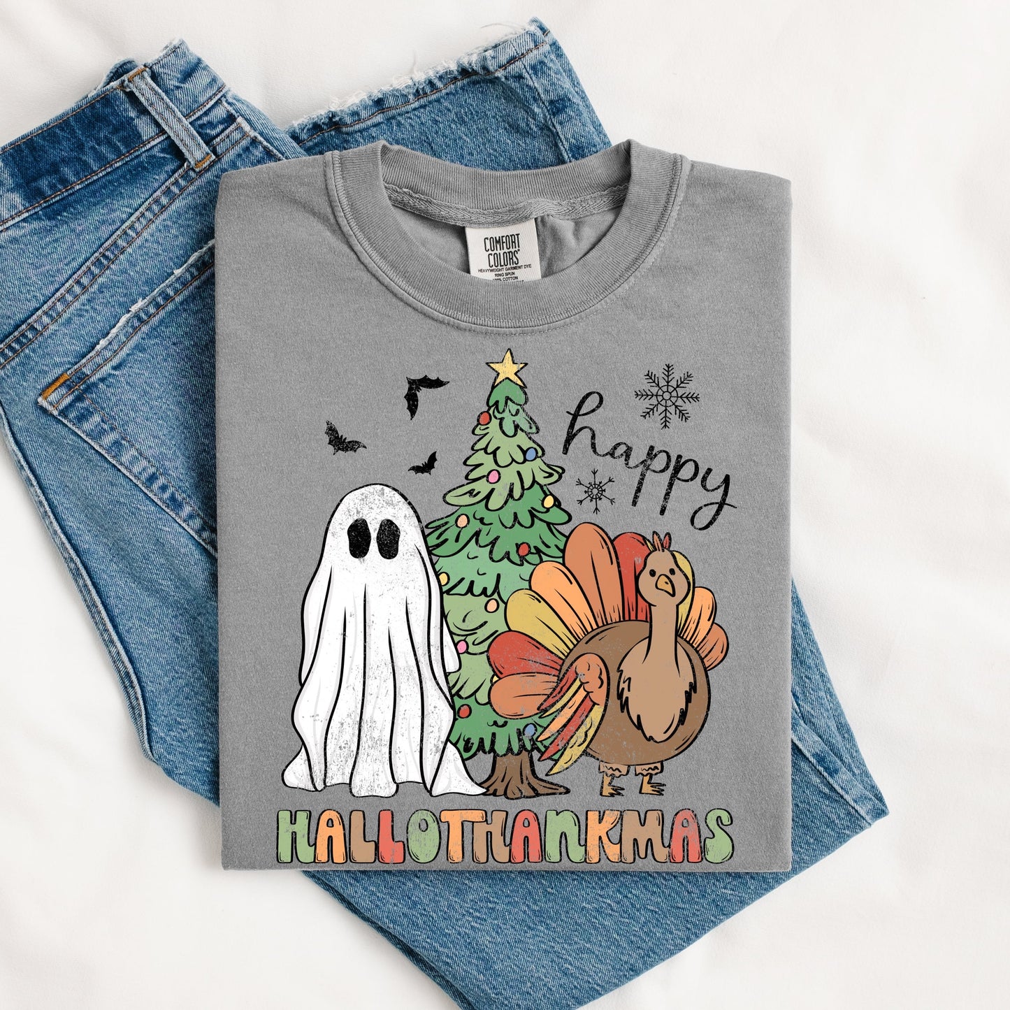 Happy HalloThankMas Tee.