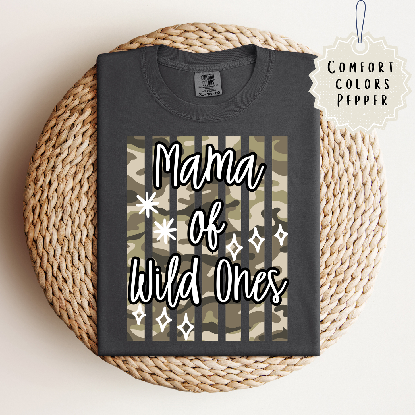 Mama of Wild Ones (White Font) Tee.