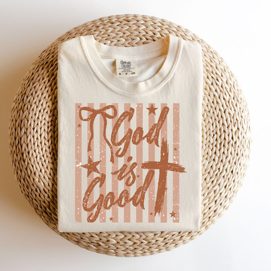 Neutral Tone God is Good Tee.
