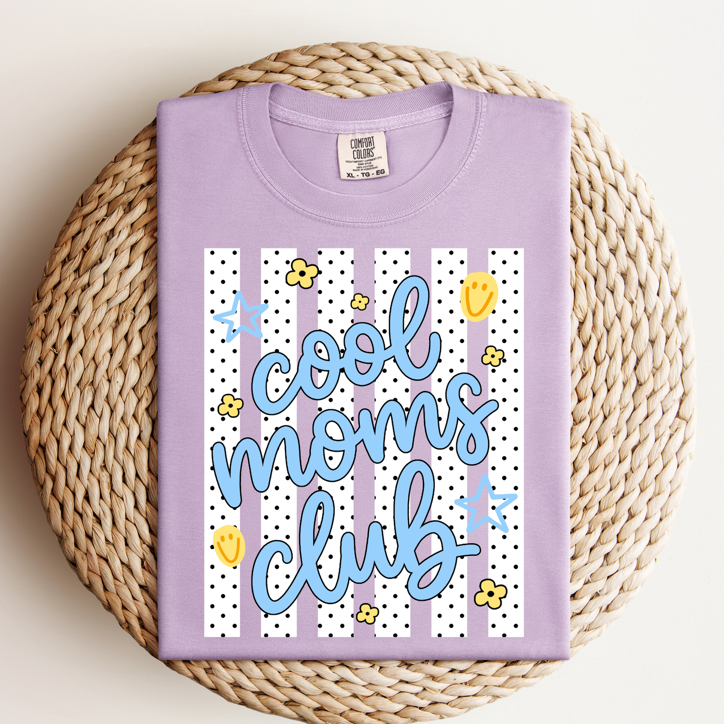 Cool Moms Club Polka Dot Design Tee.