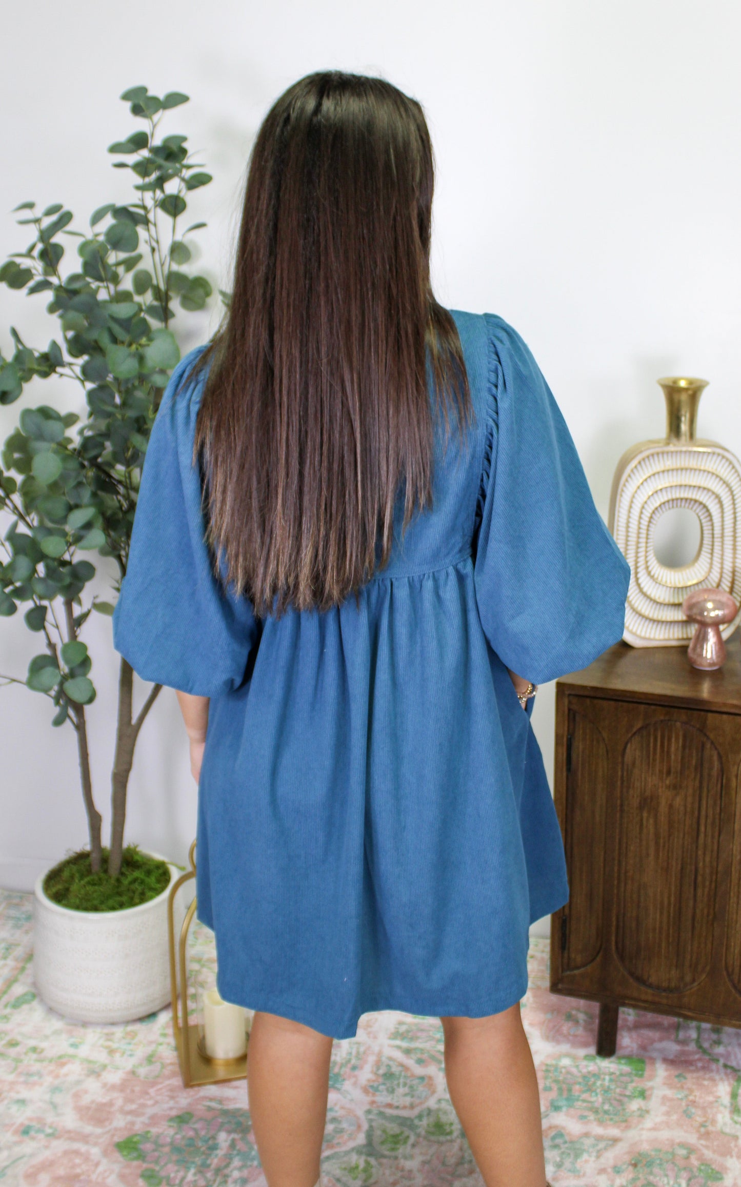 Blue Corduroy Dress LT