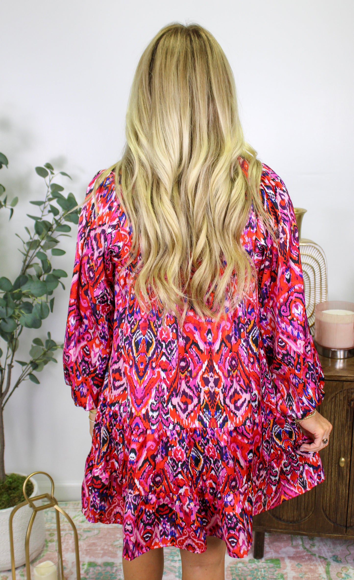 Pink Abstract Mini Dress September.