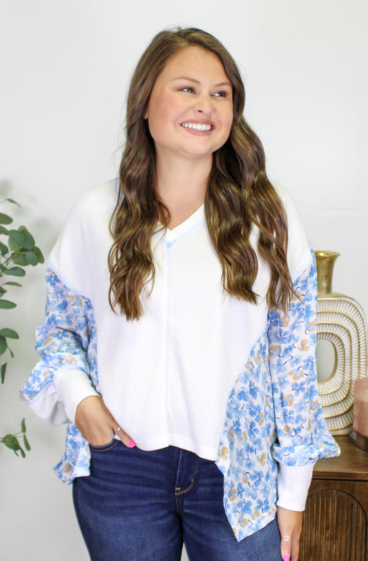 Blue Floral Blouse September.